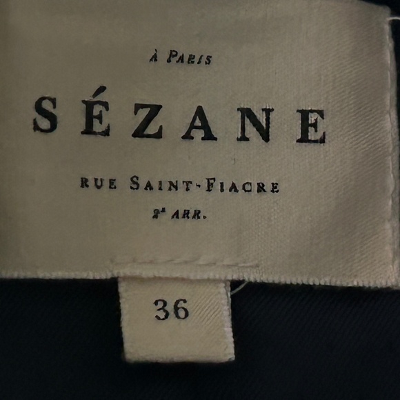 SEZANE BILLY COAT  Ecru Ocher Tiles LINED WOOL BLEND JACKET SIZE 36 - Picture 14 of 16